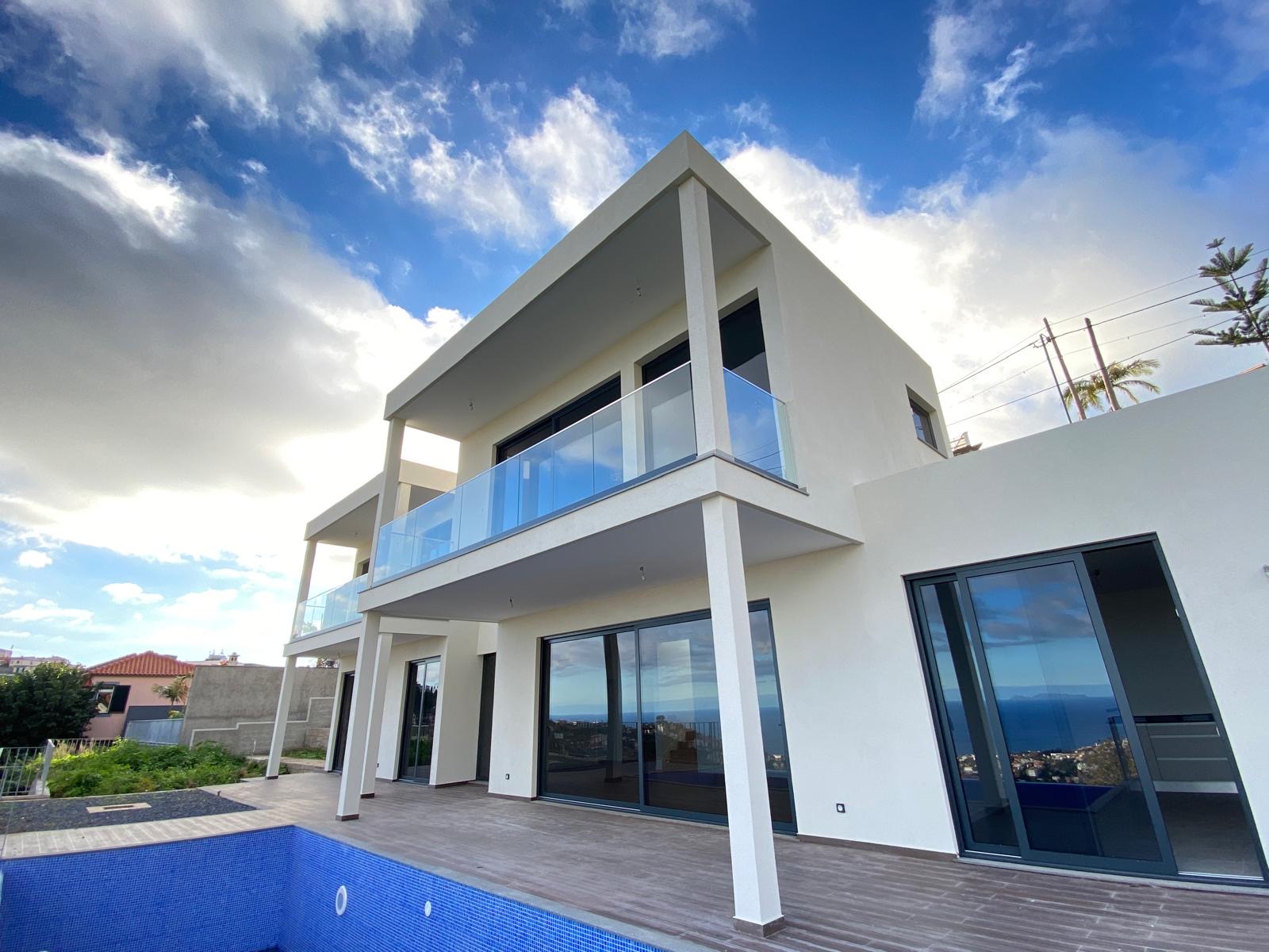 The finished four-bedroom villa